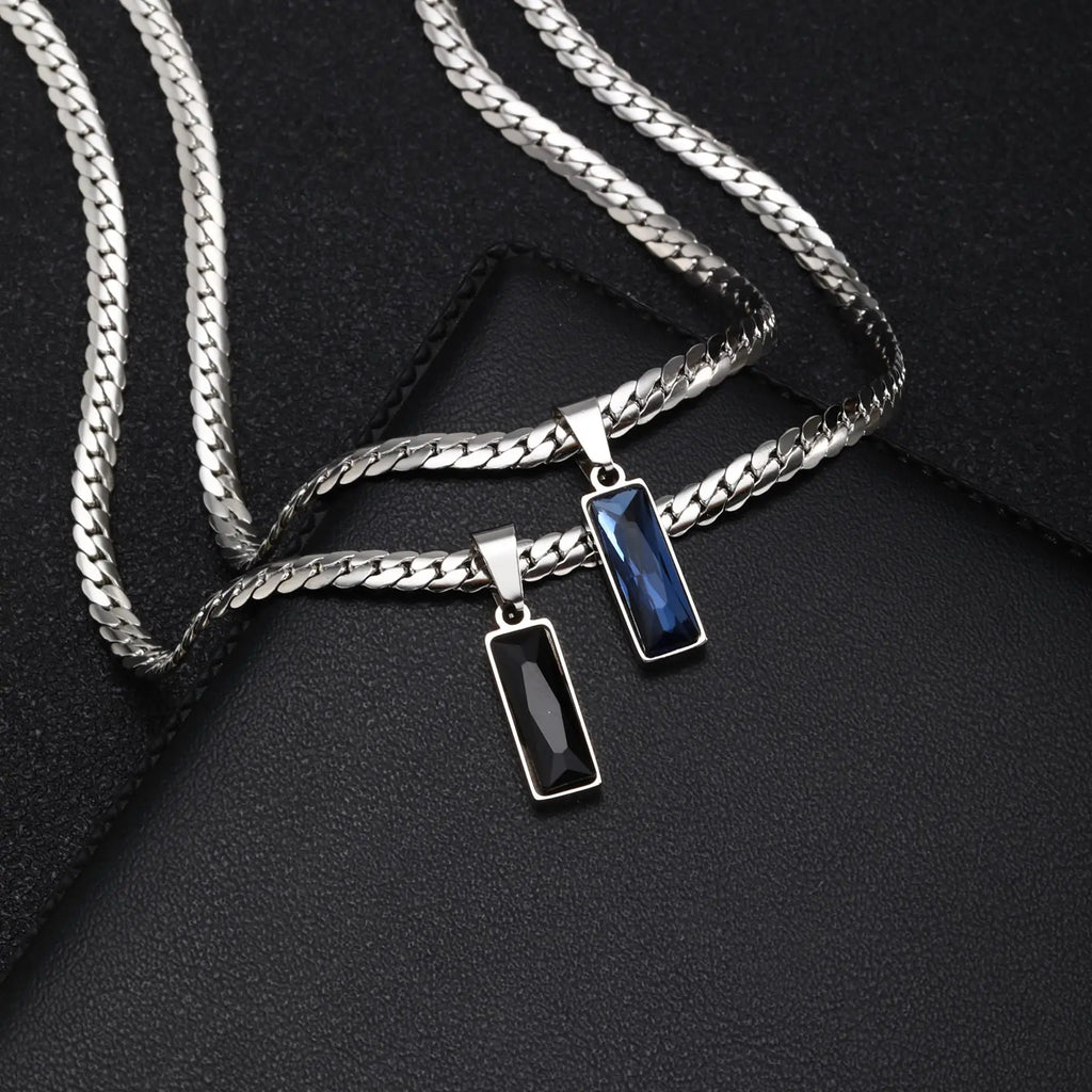Colar Geometric Stone Pendent