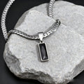 Colar Geometric Stone Pendent